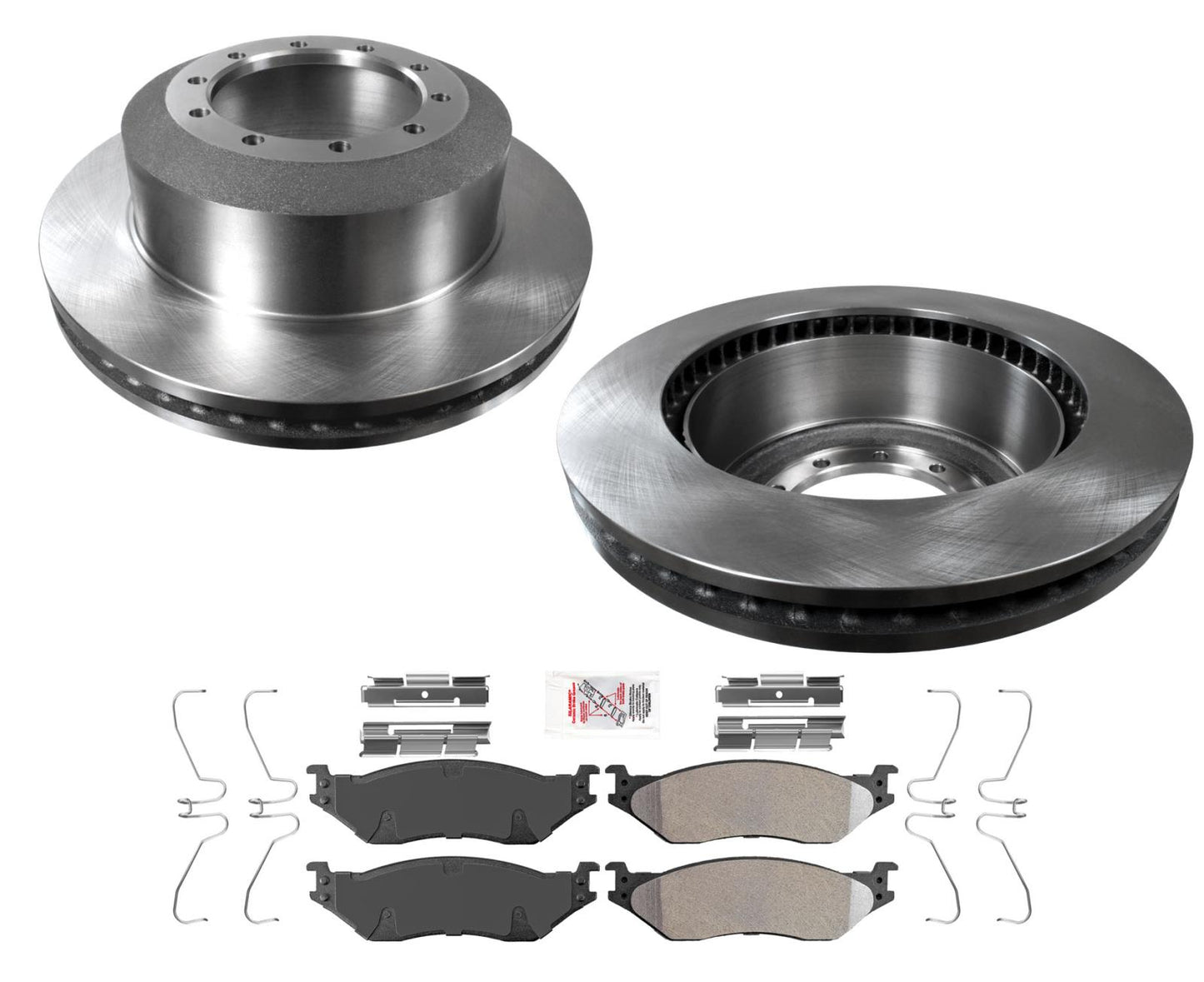 Se adapta a pastillas y rotores de disco de freno trasero Super Duty Ford F450 2005-16 de 10 lengüetas