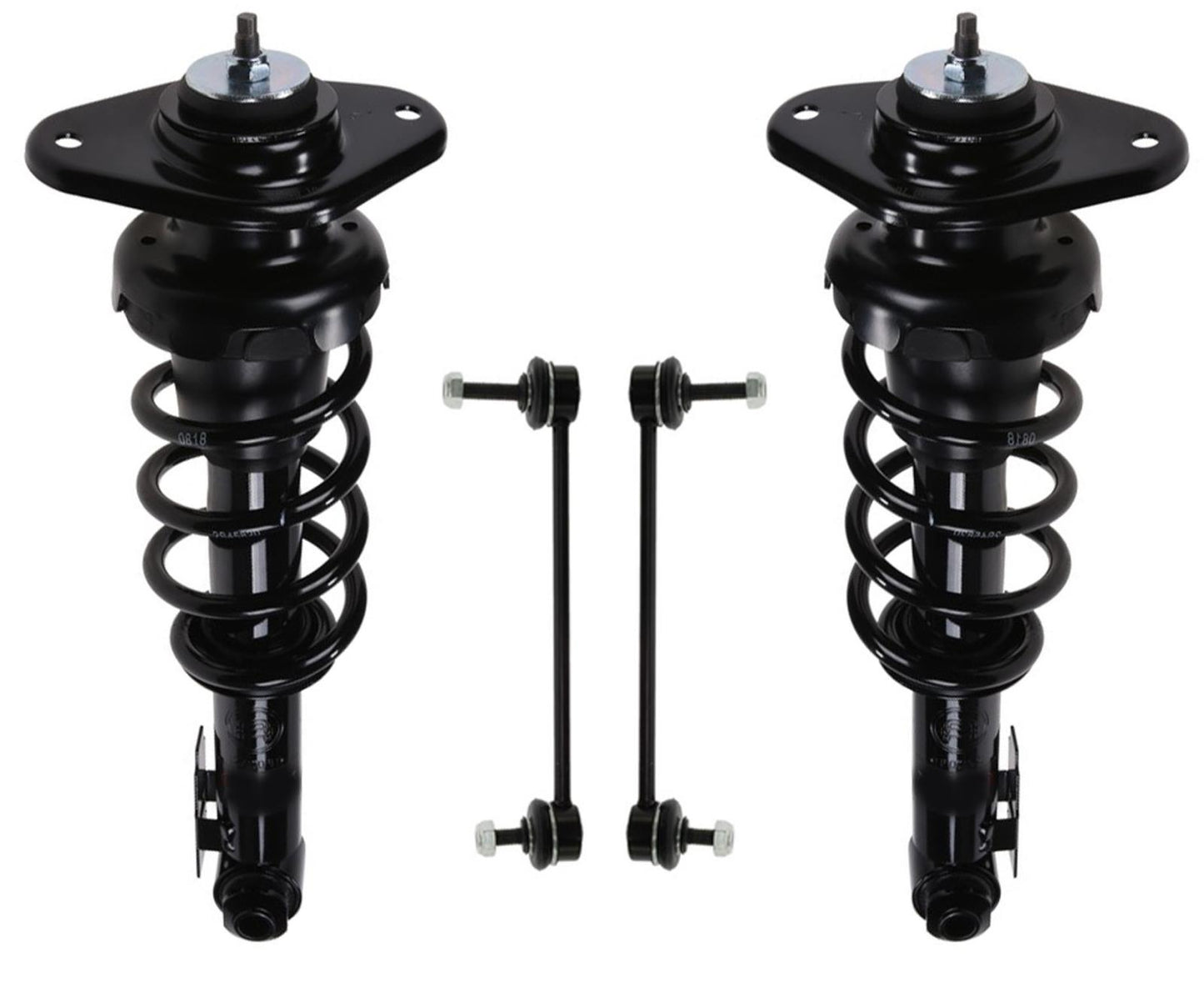 4Pc Rear Left Right Complete Coil Spring Struts For Base 1.6L Mini Cooper 07-14