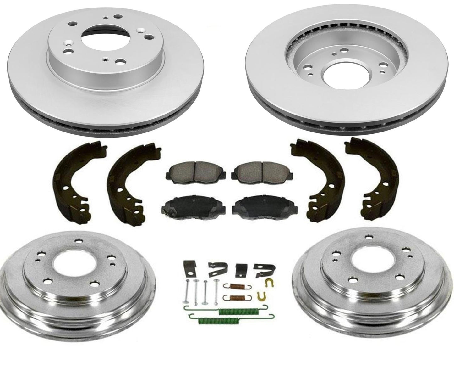 Se adapta a rotores Civic DX LX 06-11, pastillas de cerámica, tambor y zapatas de freno + kit combinado de 7 piezas
