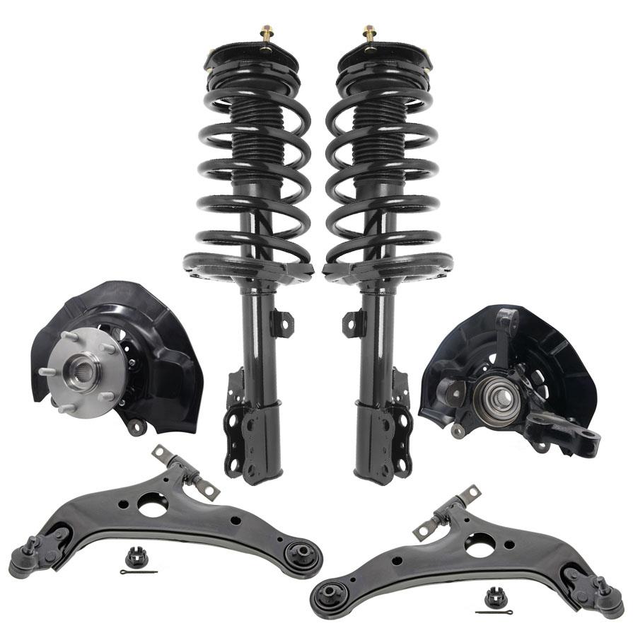 Front Struts Lower Control Arms Steering Knuckles for Toyota Sienna 20