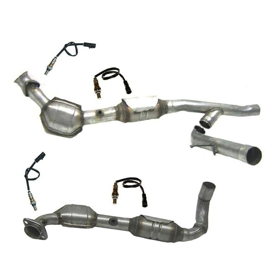 06-08 for Ford 4 Wheel Drive F150 5.4L Y Pipe 4 Catalytic Converter O2 Sensors