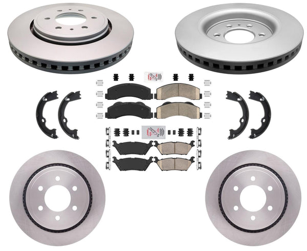 Fits 15-17 Ford F150 W Electric Parking Brake Coated Brake Rotors Brake Pads 7pc