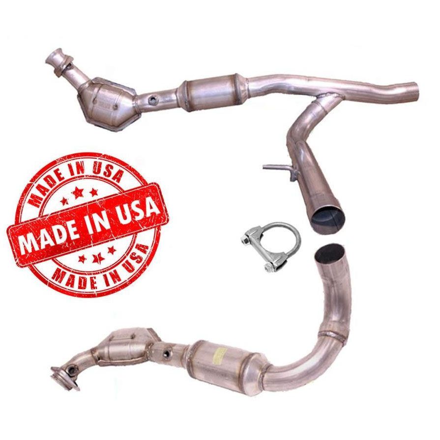 Para Ford F150 2004-2008 5.4L 4 ruedas motrices Eng Y Pipe convertidores catalíticos duales