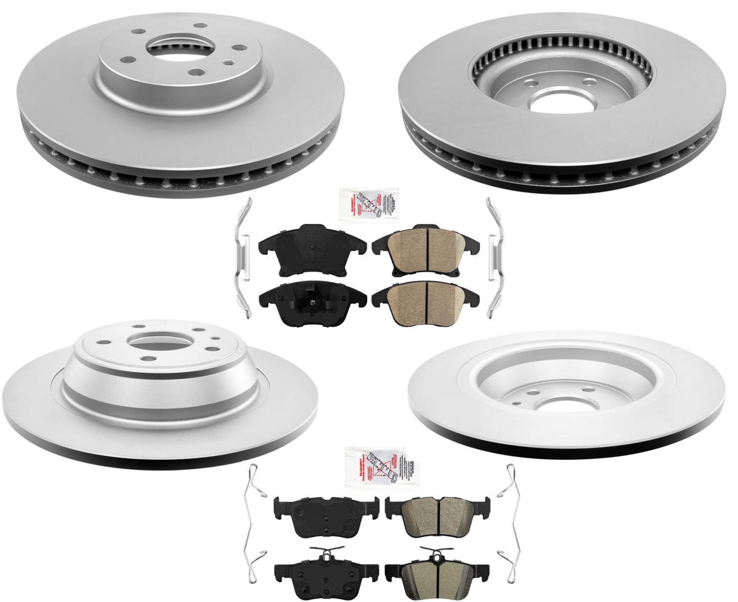 Para 2017-2020 Fusion SE SEL 300MM GRADO RECUBIERTO Rotores de freno Pastillas de freno con hardware
