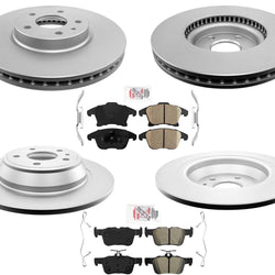 For 2017-2020 Fusion SE SEL 300MM GRADE COATED Brake Rotors Brake Pad W Hardware