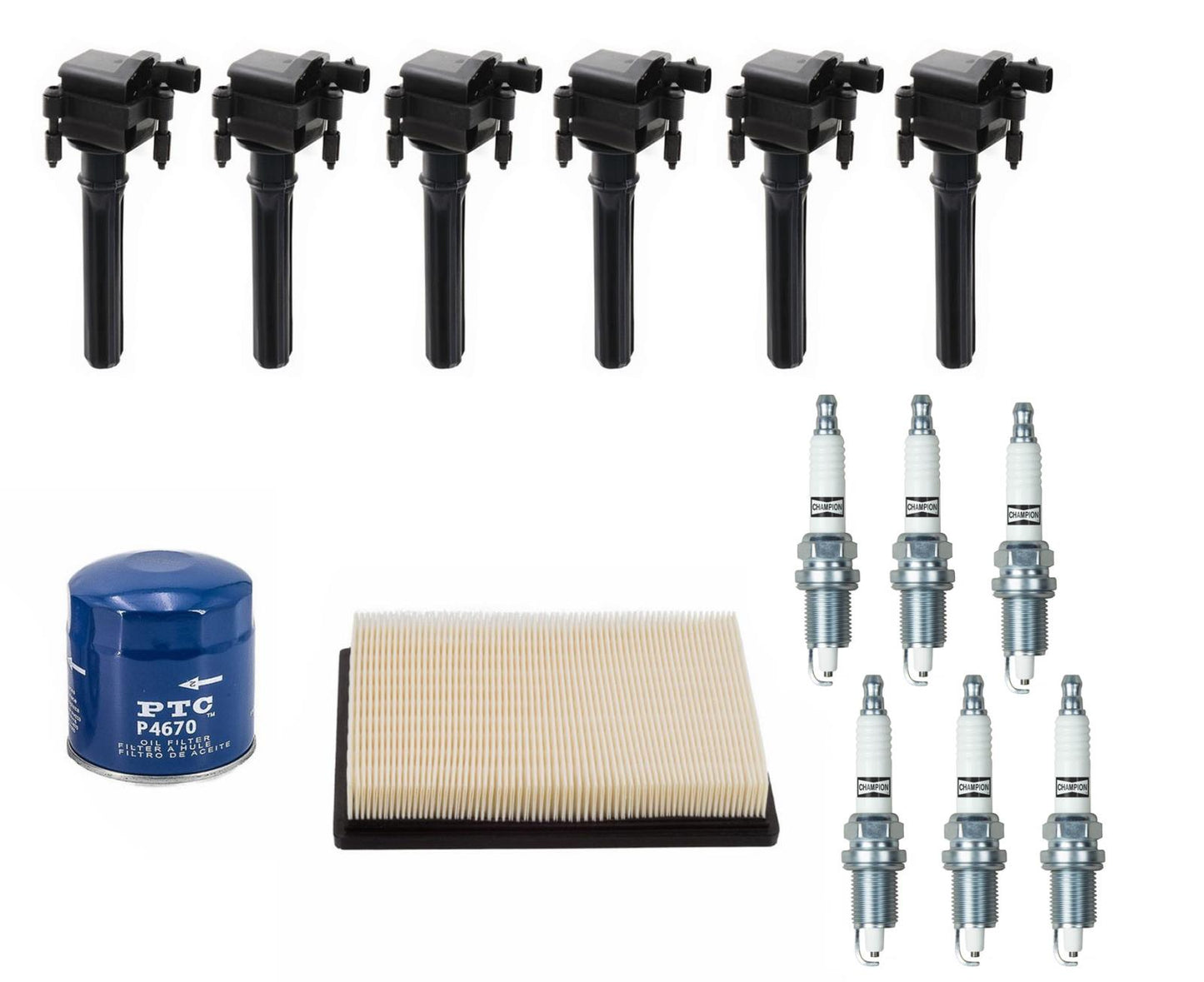 (6) Ignition Coils + Platinum Plugs For 1999-2004 Chrysler 300 300M