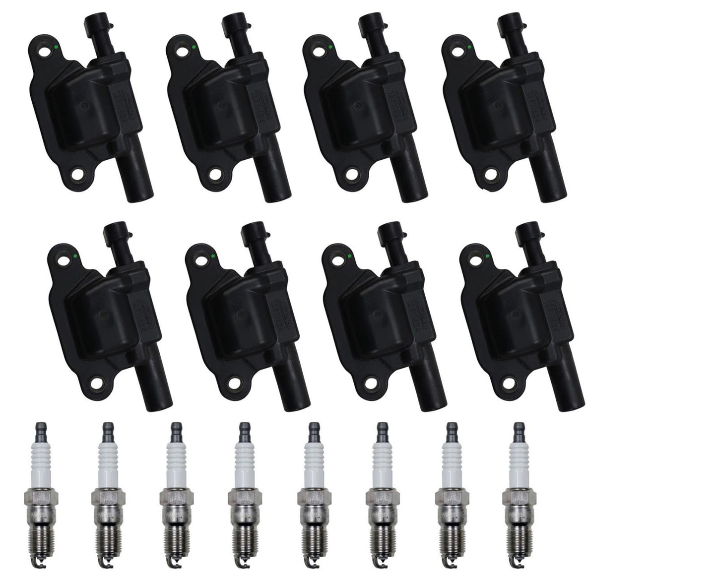 8 bobinas cuadradas GM con tapones de platino REF 12570616 D510C Solo bobinas cuadradas