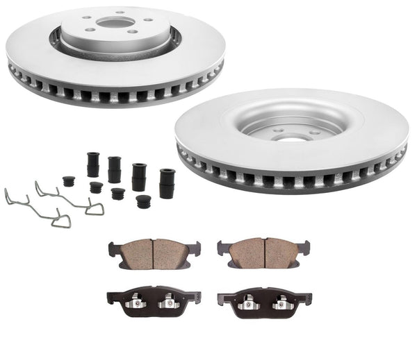 Fits 19-2021 All Wheel Drive Lincoln Nautilus Coated Frt Brake Rotors Brake Pads
