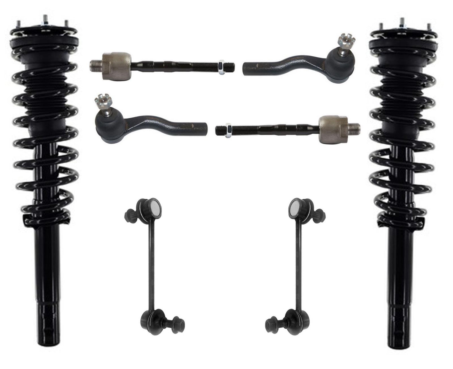 Front Complete Struts Tie Rods Links For Lincoln MKZ 3.5L 10-12 All Wheel Drive