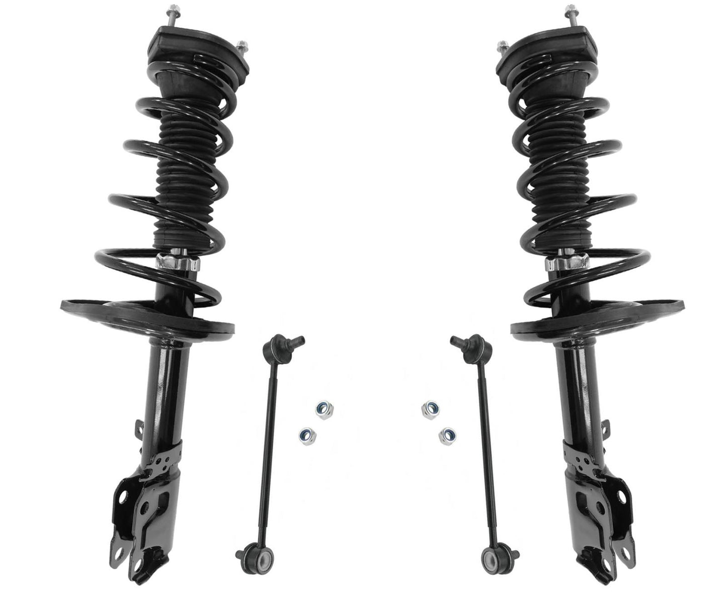 F&R Complete Coil Spring Struts Sway Bar Links for 2013 2014 2015 Toyota Avalon