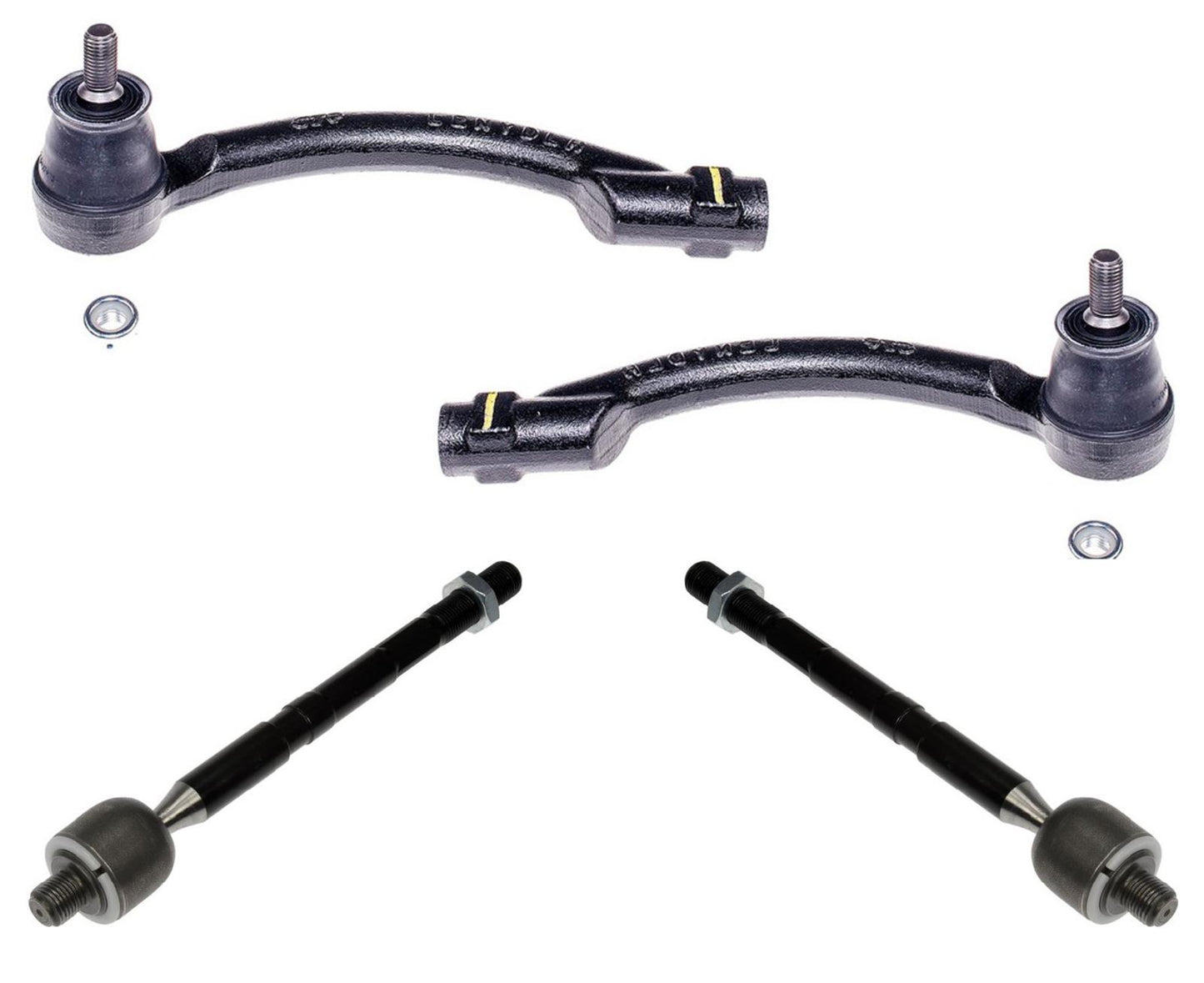 Front Inner & Outer Tie Rod Kit 4pc 2014-2018 kia Forte 56820A7000 56820A7090