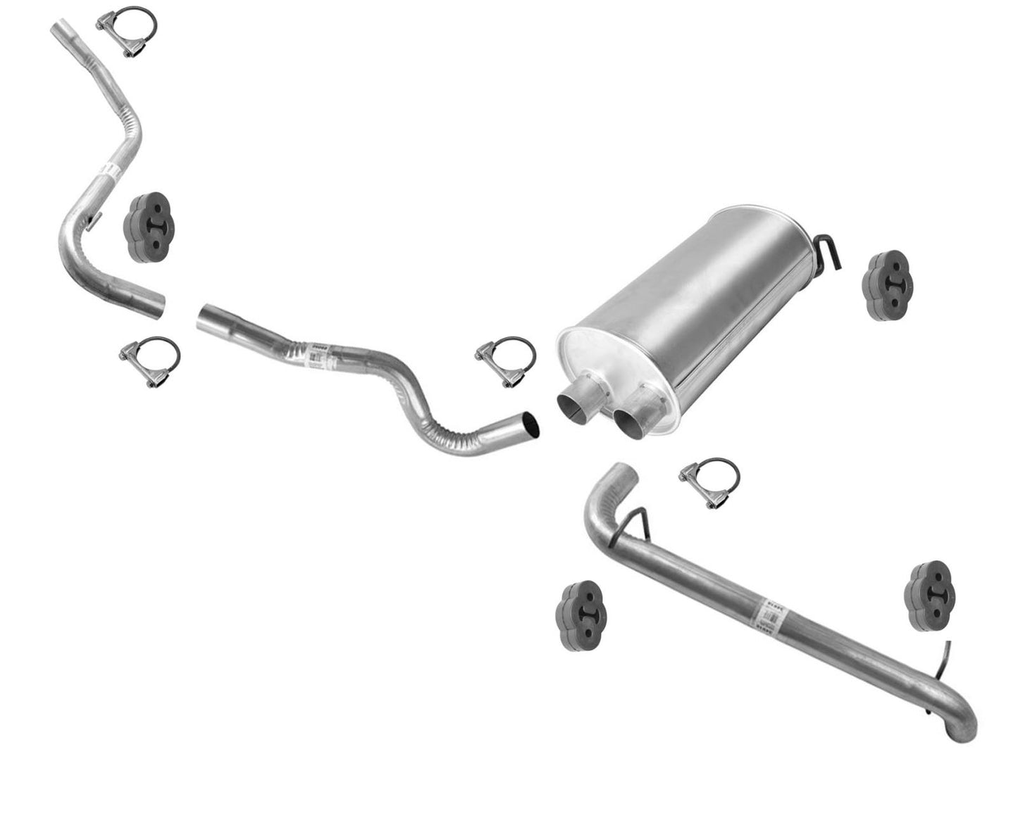 Conjunto de silenciador trasero de tubo para Ford Transit Connect 14-2018 2.5 104.8 distancia entre ejes