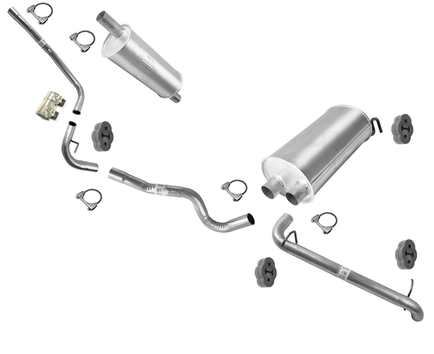 Resonator Muffler Assembly Fits 16-2018 Transit Connect 2.5L 120.6 Wheel Base