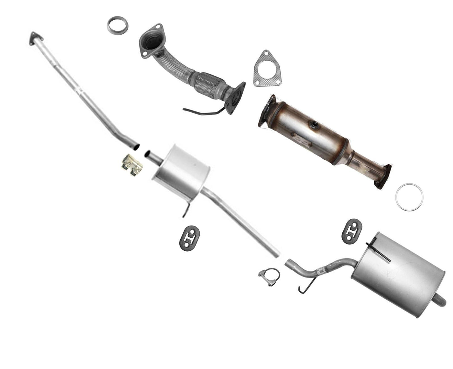 Flex Pipe Converter Muffler Exhaust system Fits 03-05 2.4L Honda Accord 2 Door