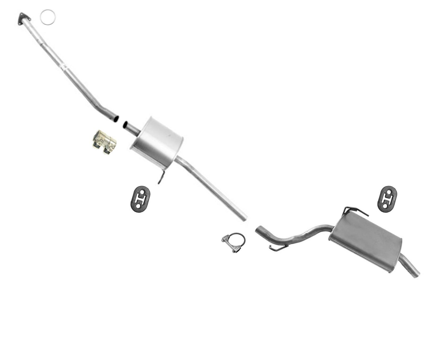 Sistema de escape de conjunto de silenciador de tubo para Honda Accord 2 puertas 06-07 2.4L