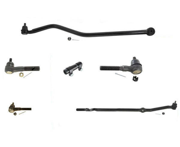 Drag Link Tie Rod RodsTrack Bar 6PCS For Jeep Wrangler 1997-2006
