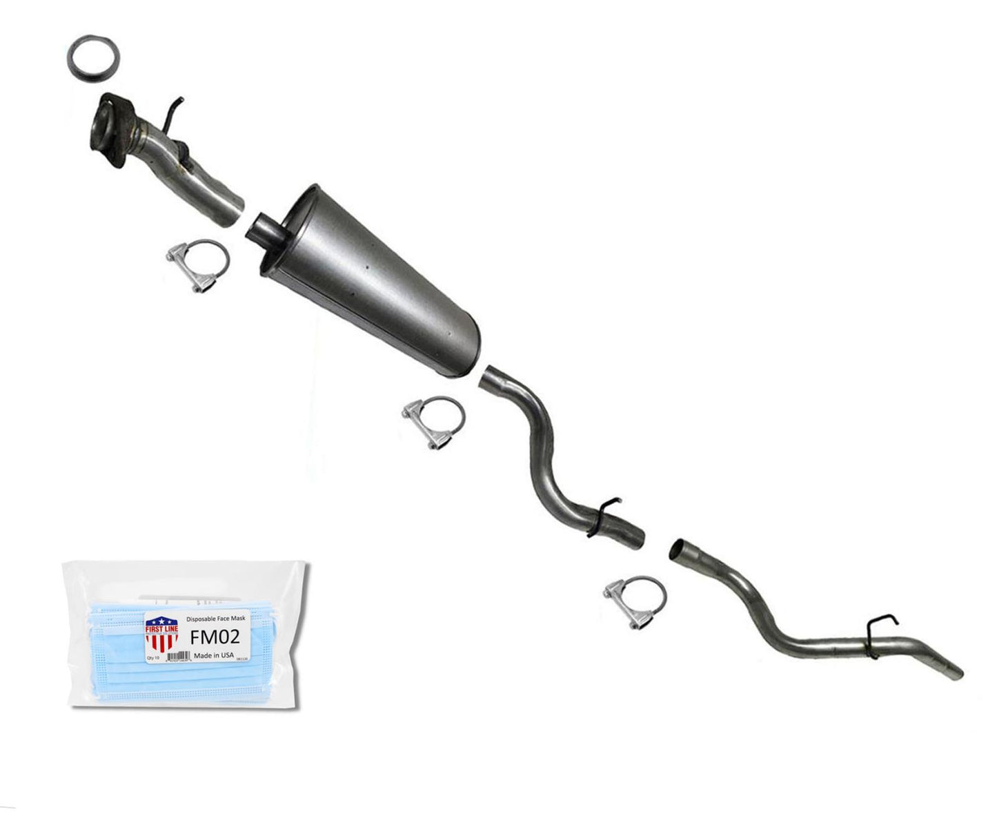 Exhaust System Muffler Tail Pipe for Ford Explorer 2002 2003 2004 2005 4.0 4.6