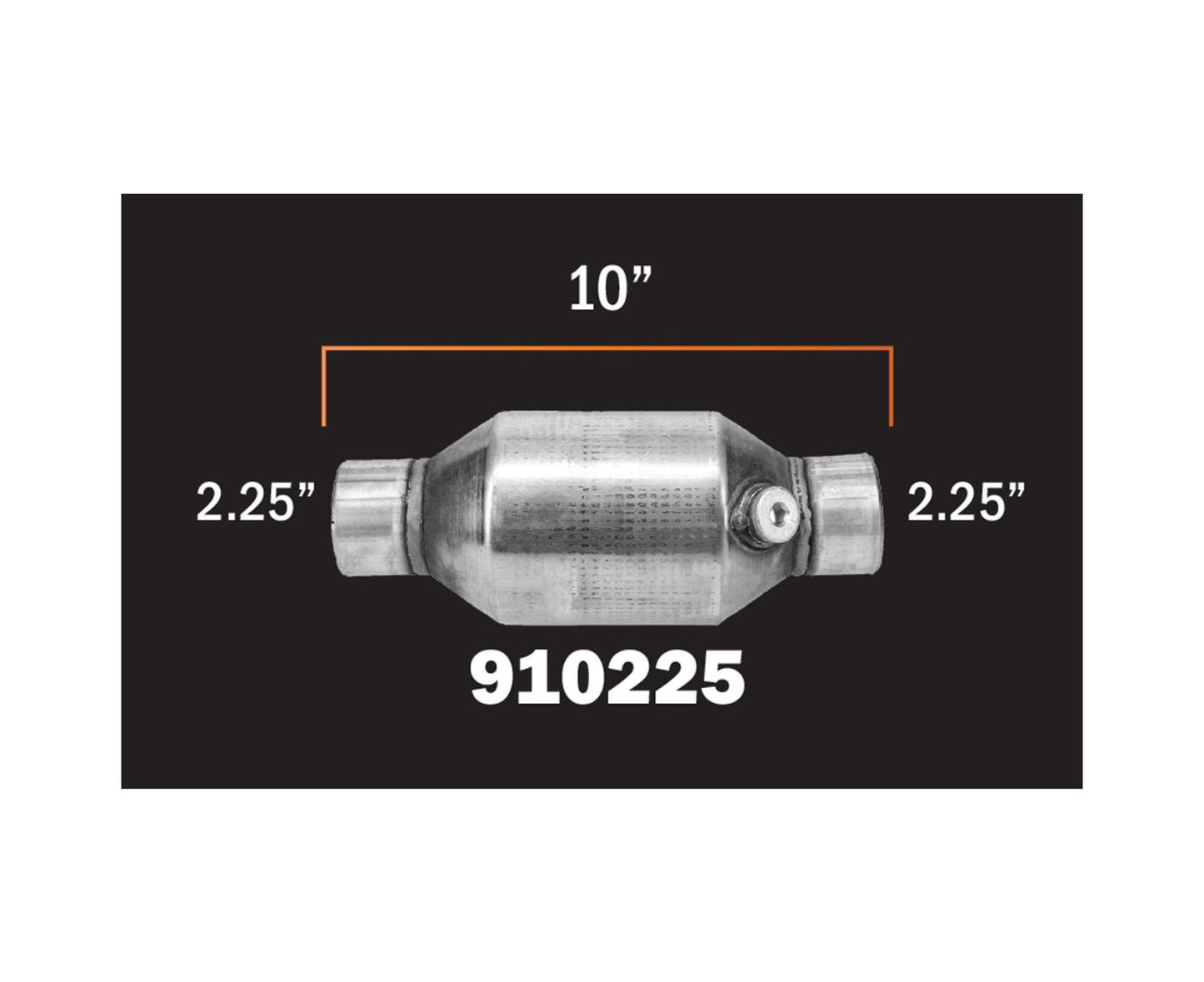 Universal Catalytic Converter EPA Approved 2 1/4 Inlet Oulet Specs 11 Inch Long