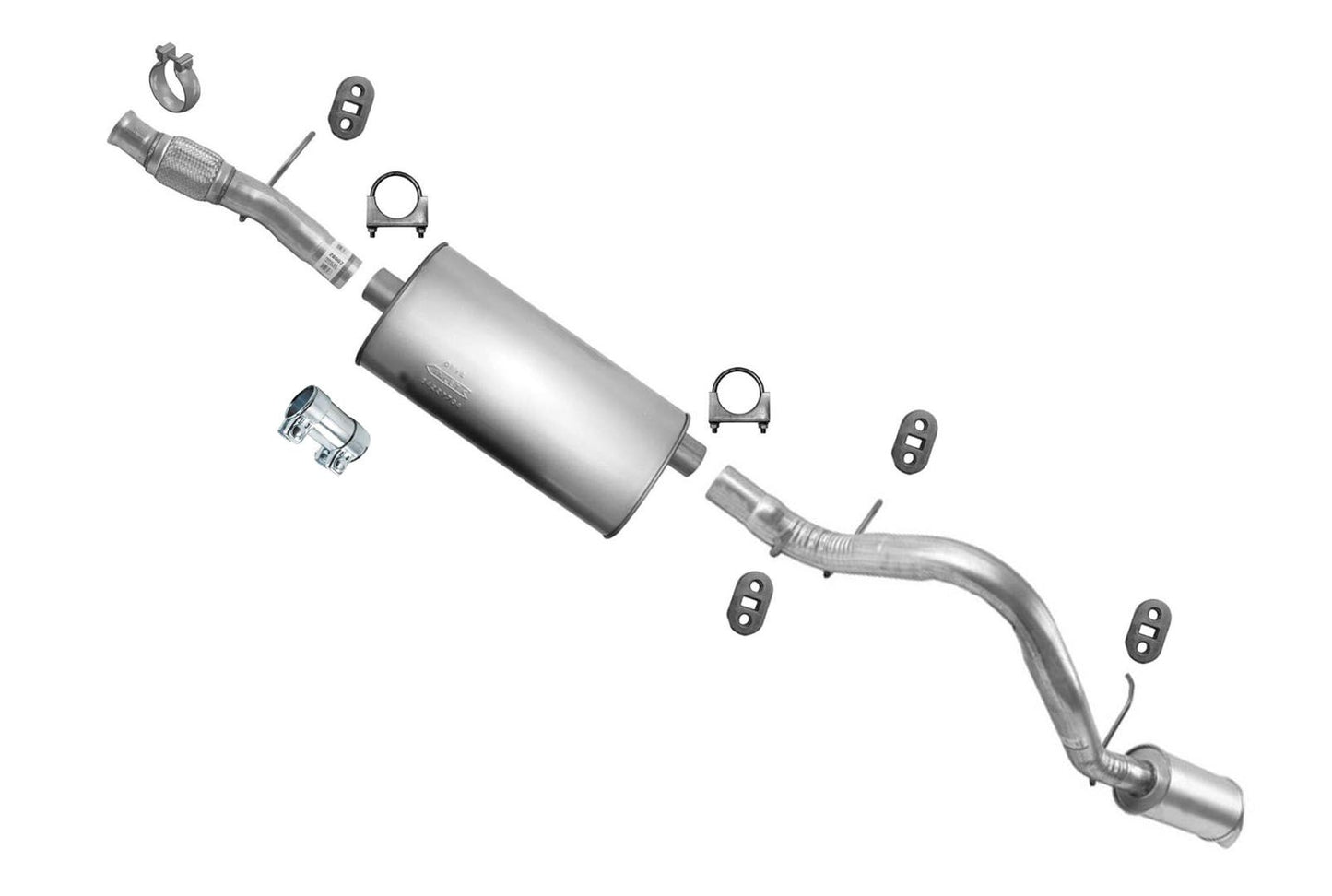 Exhaust Extension Pipe Muffler Resonator 2009-2013 for Chevrolet Avalanche 5.3L