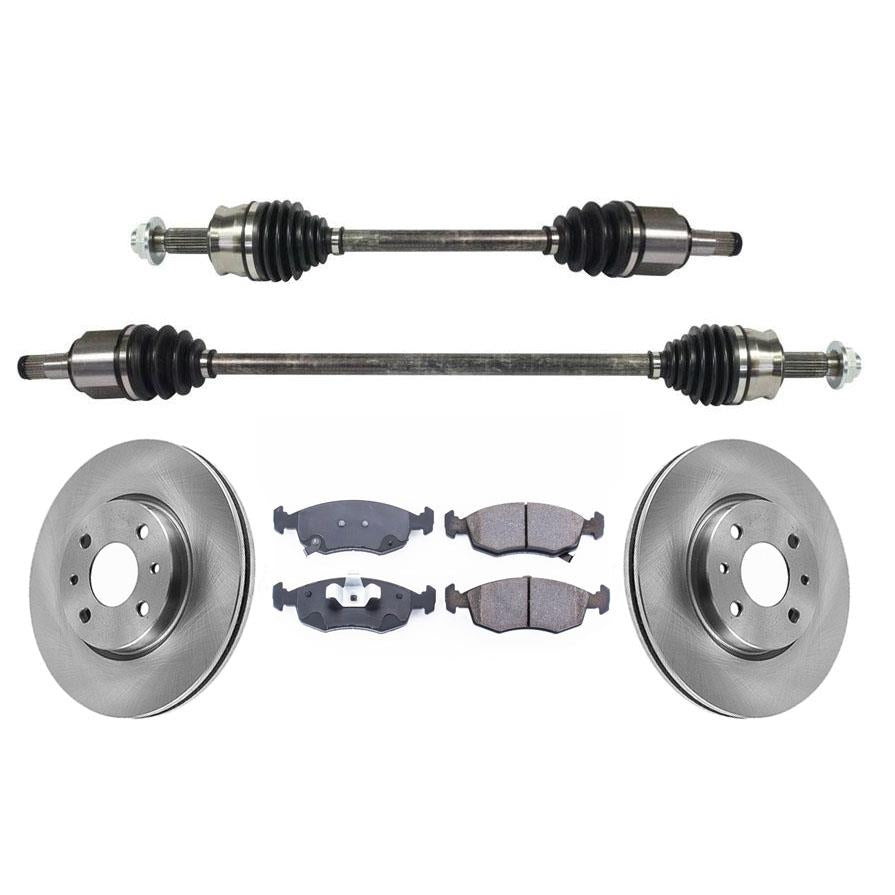 Pastillas de freno de rotores de eje delantero para Fiat 500 1.4L 2012-2017 Transmisión automática