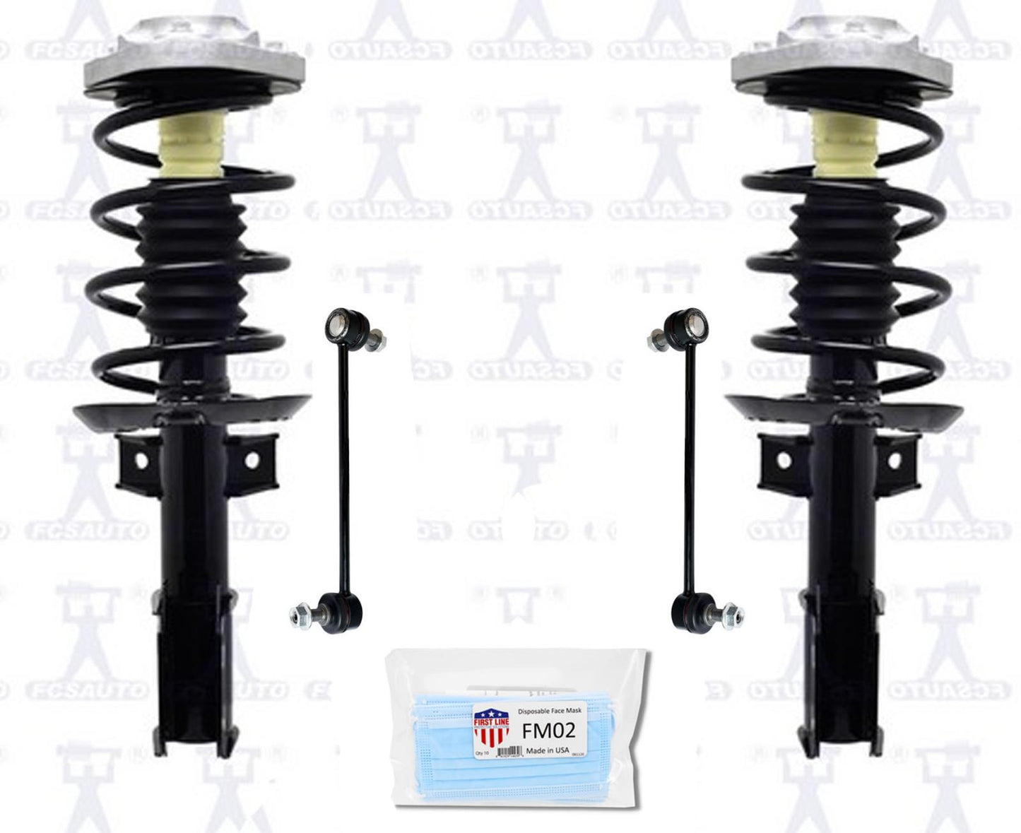 Puntales de resorte helicoidales delanteros completos para 10-16 4Matic 4Dr Sedan E350 Mercedes Benz 4p