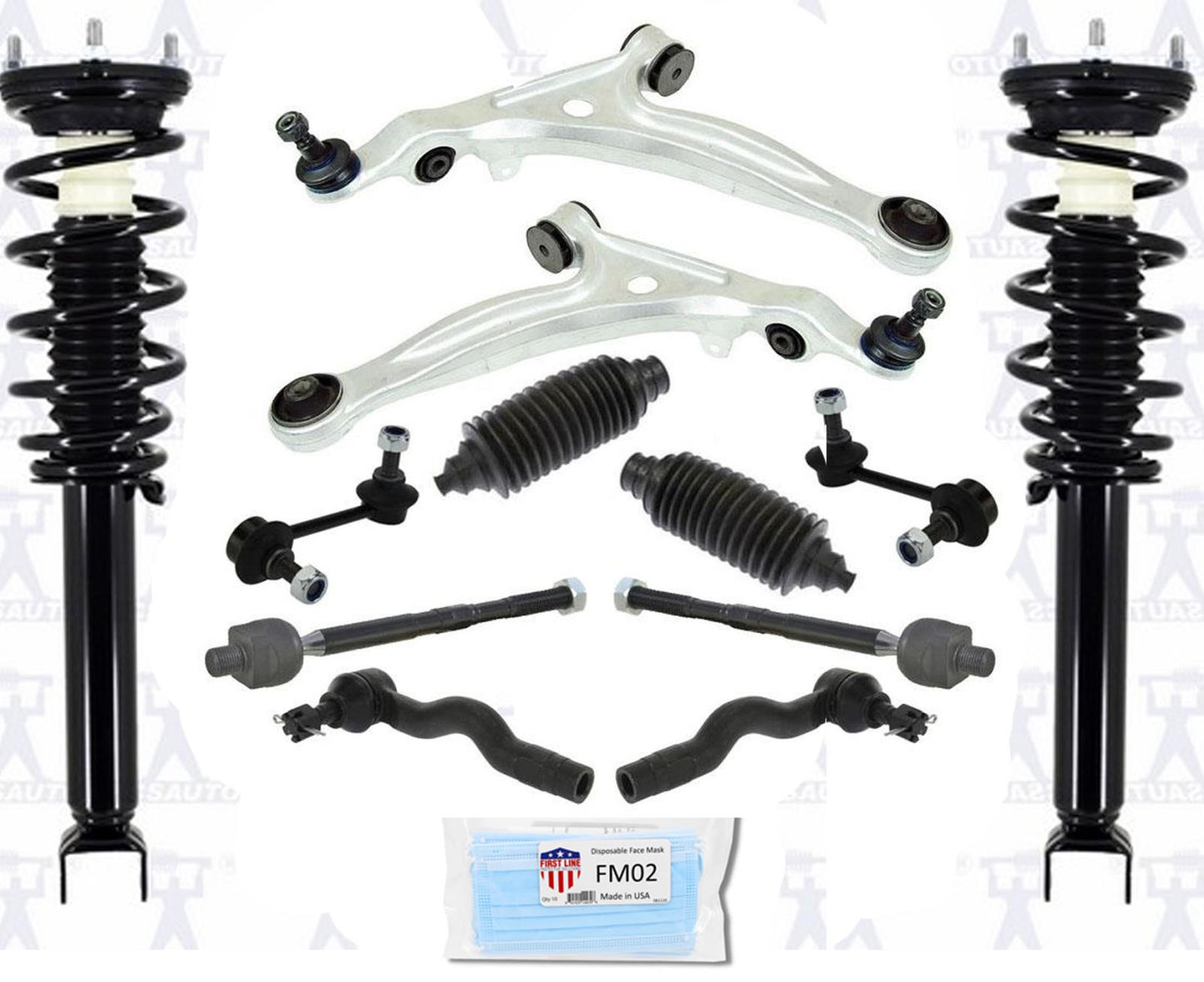 12pc Kit Front Lower Control Arms Bushings Ball Joints for Mazda RX8 2004-2008