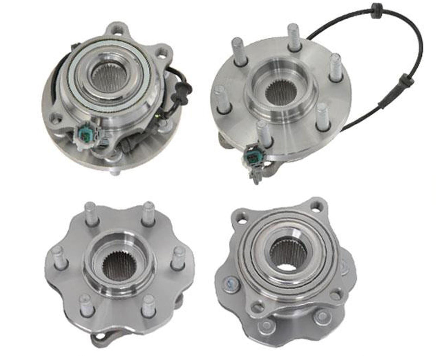 Front & Rear Hub Bearings 4 Wheel Drive 05-12 for Nissan Pathfinder / No Armada