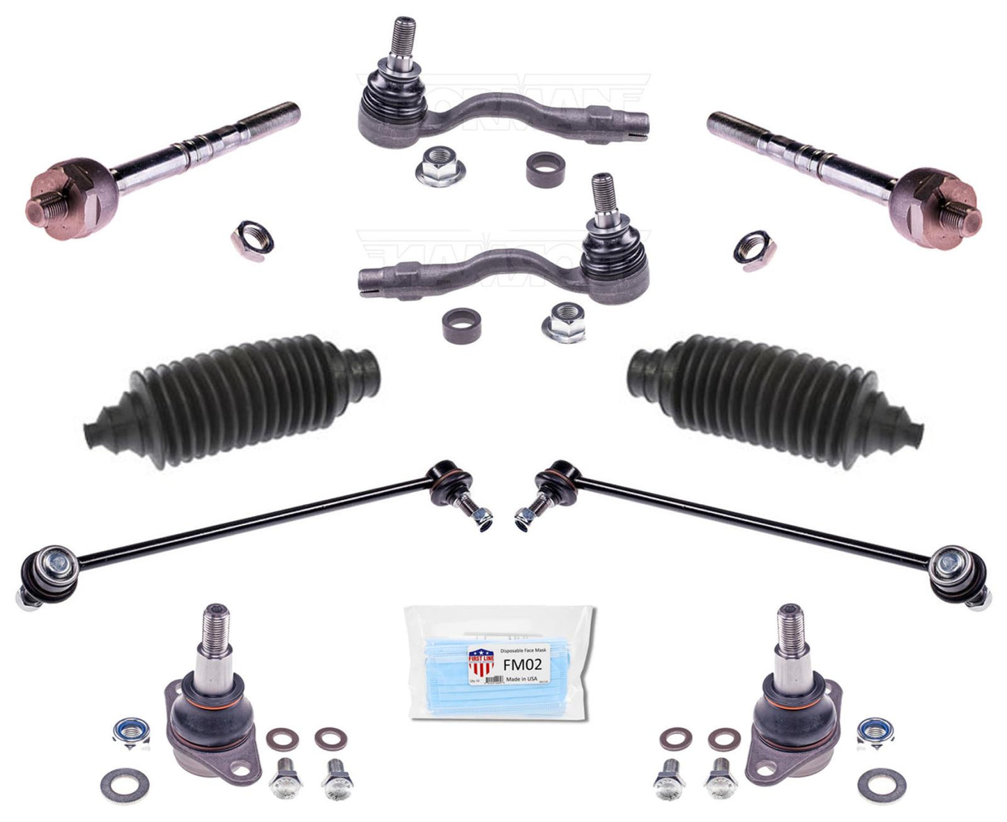 Varillas de amarre exteriores interiores delanteras, barras estabilizadoras y rótulas para BMW X3 2011-2017