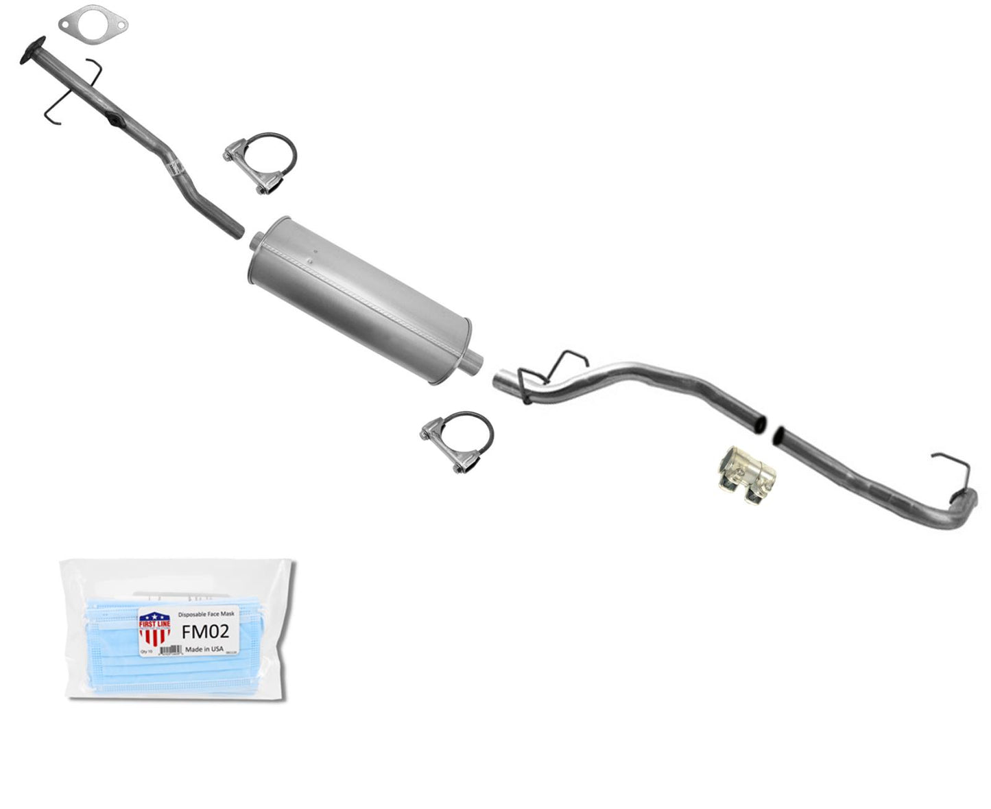 Se adapta al sistema de escape de emisiones federales Tacoma 95-97 2.4L 103 pulgadas con base de rueda