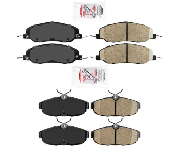 Front & Rear Ceramic Brake Pads For Ford Mustang 4.0L GT 4.6L 2005-2010