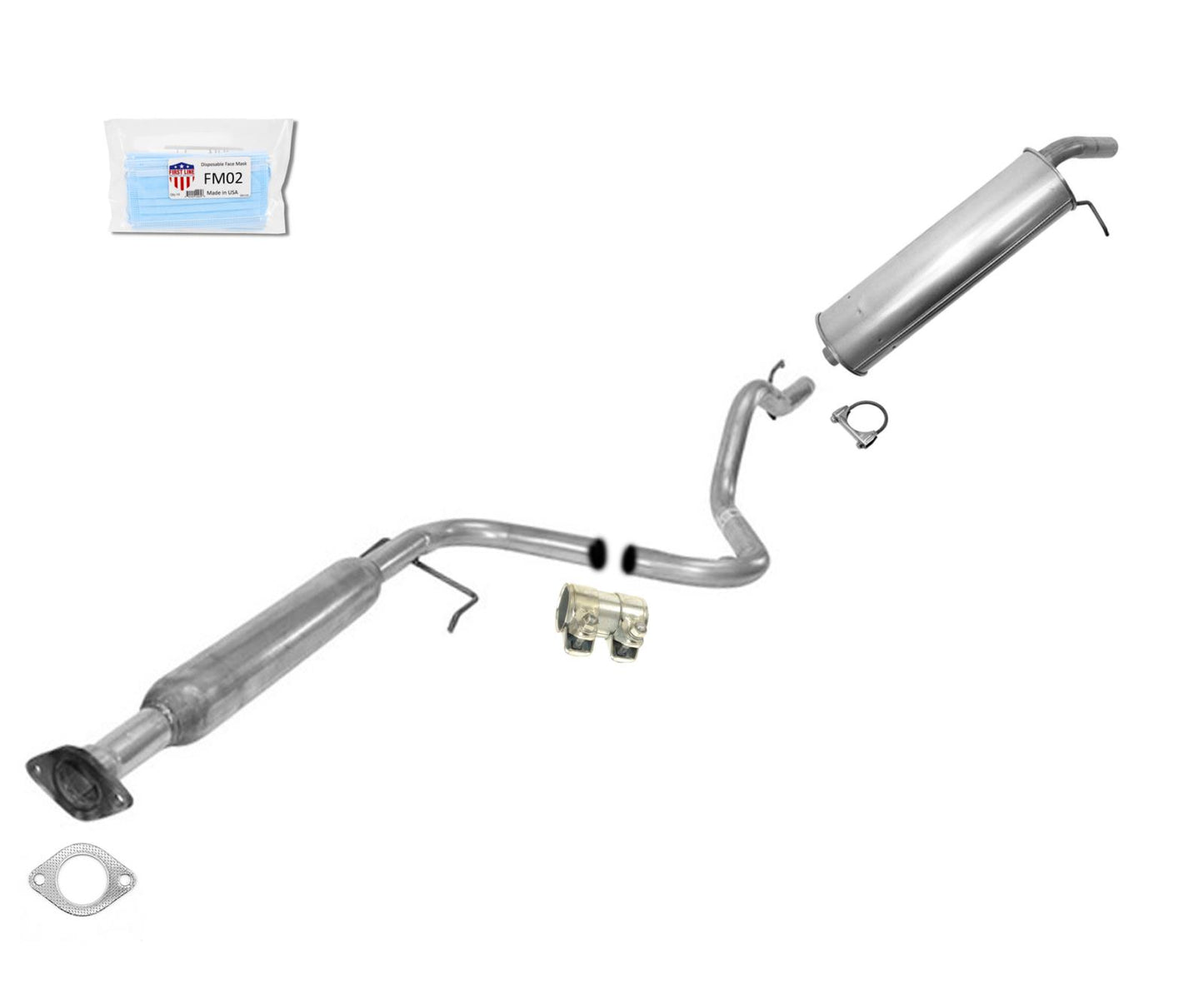 Exhaust System Resonator Pipe Muffler For 2005 2006 2007 Saturn ION 2.2L
