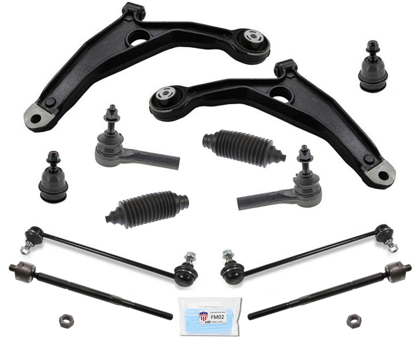 F Lower Control Arm Tie Rods Sway Bar Links Bushings For 2009-2020 Dodge Journey