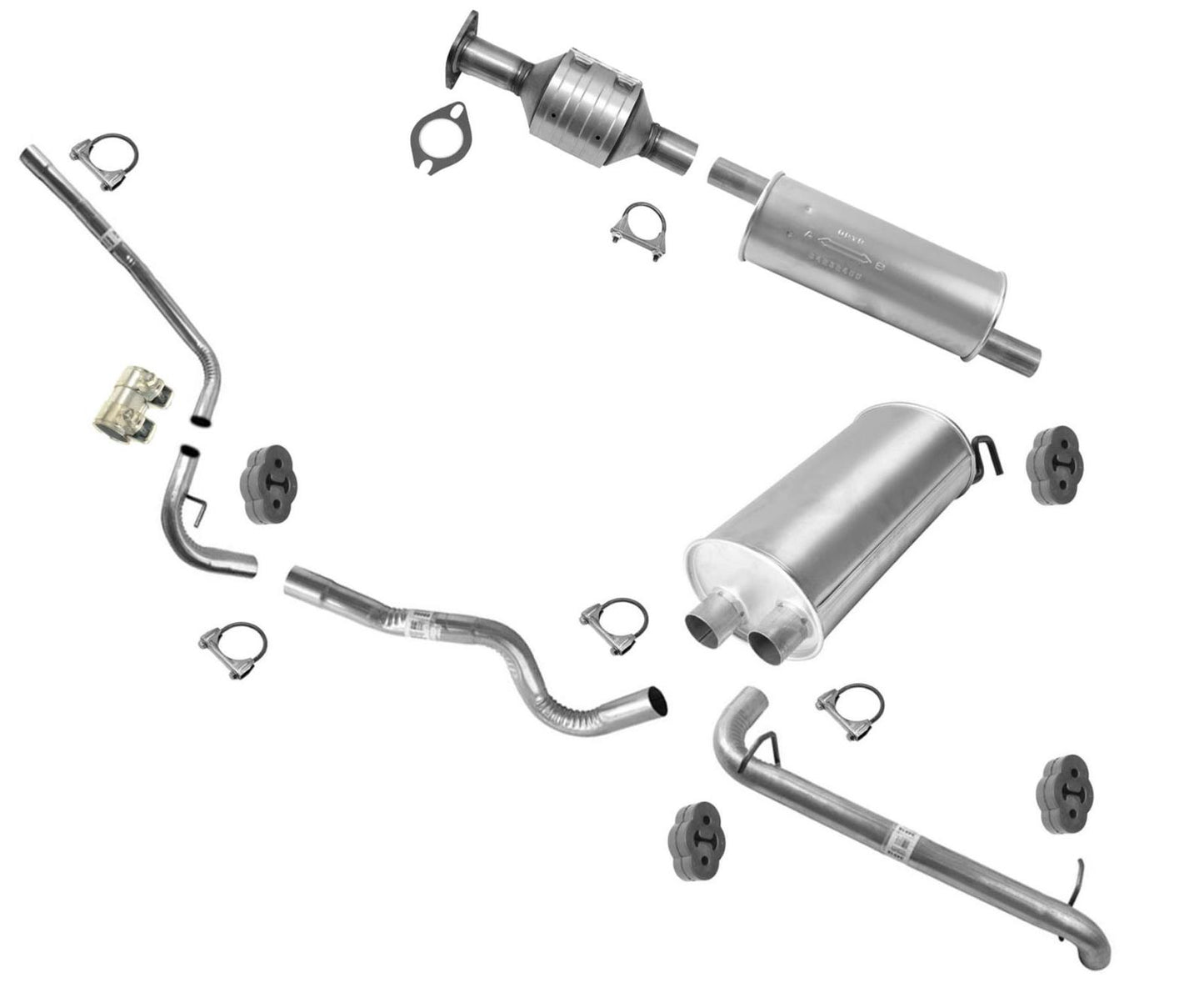 Catalytic Conv Resonator Muffler Fits 16-18 Transit Connect 2.5L 120.6 Wheelbase