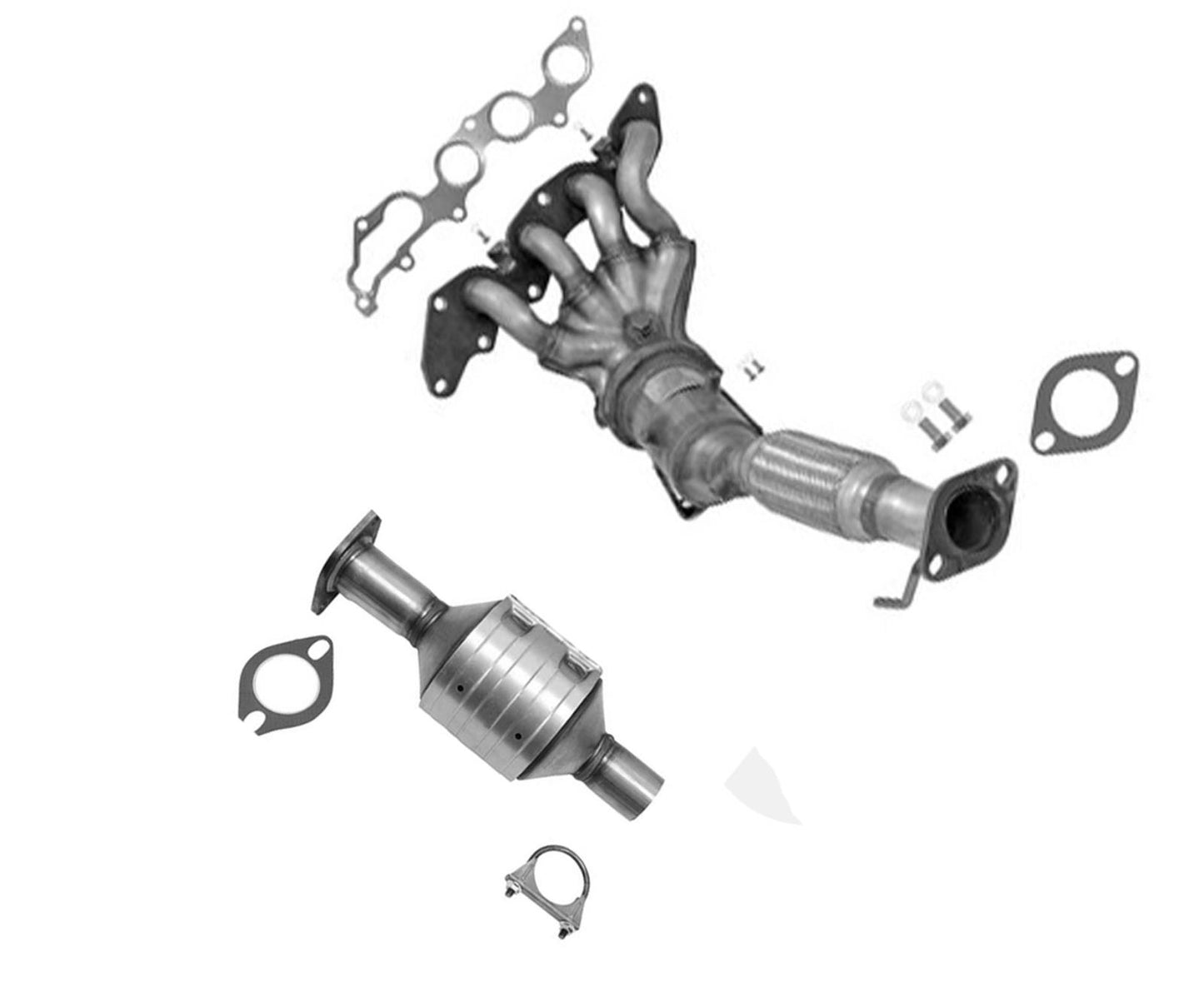 Front Rear Catalytic Converter Gaskets Fits Ford Transit Connect 2.5L 2016-2018