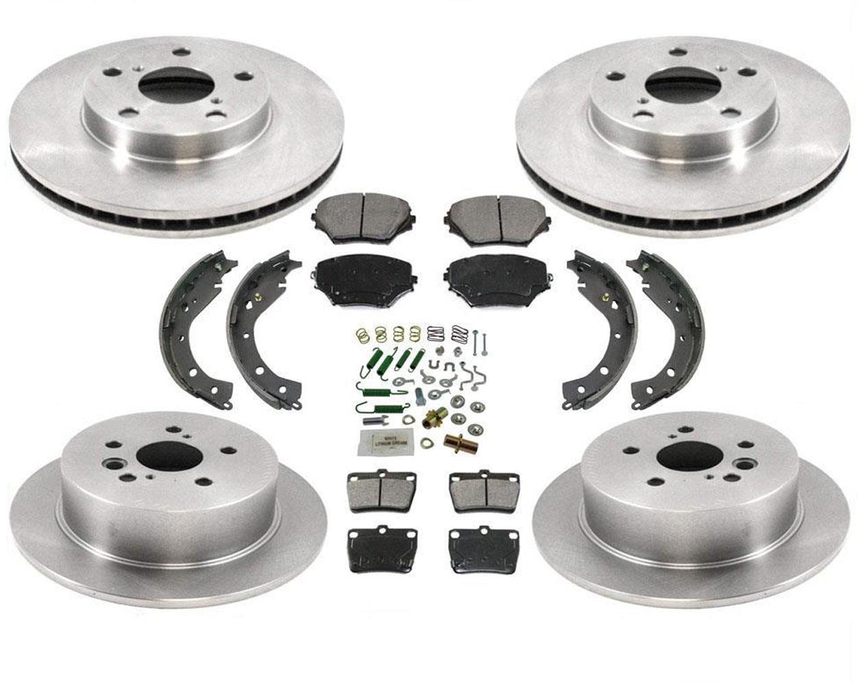 Front & Rear Disc Brake Rotors & Brakes Pads 8pc for Toyota Rav 4 LE 04-05
