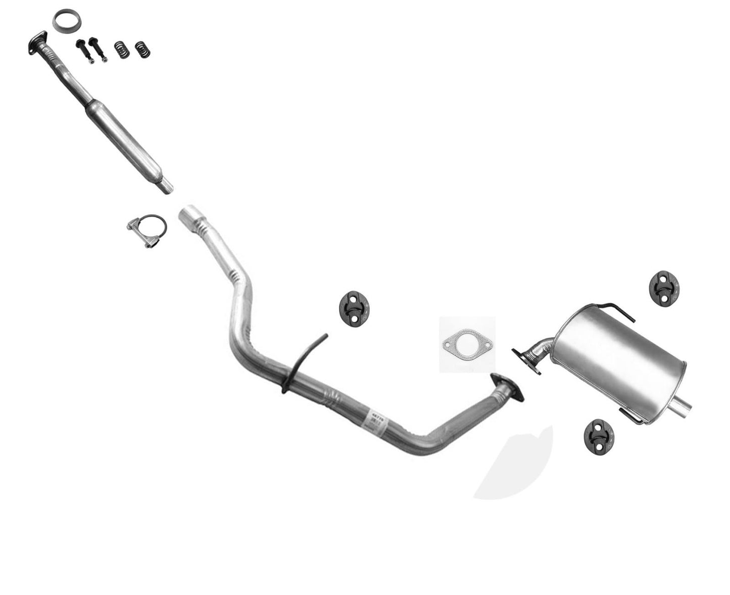 Exhaust System Resonator Pipe Muffler for 2014-2018 Subaru Forester 2.5L