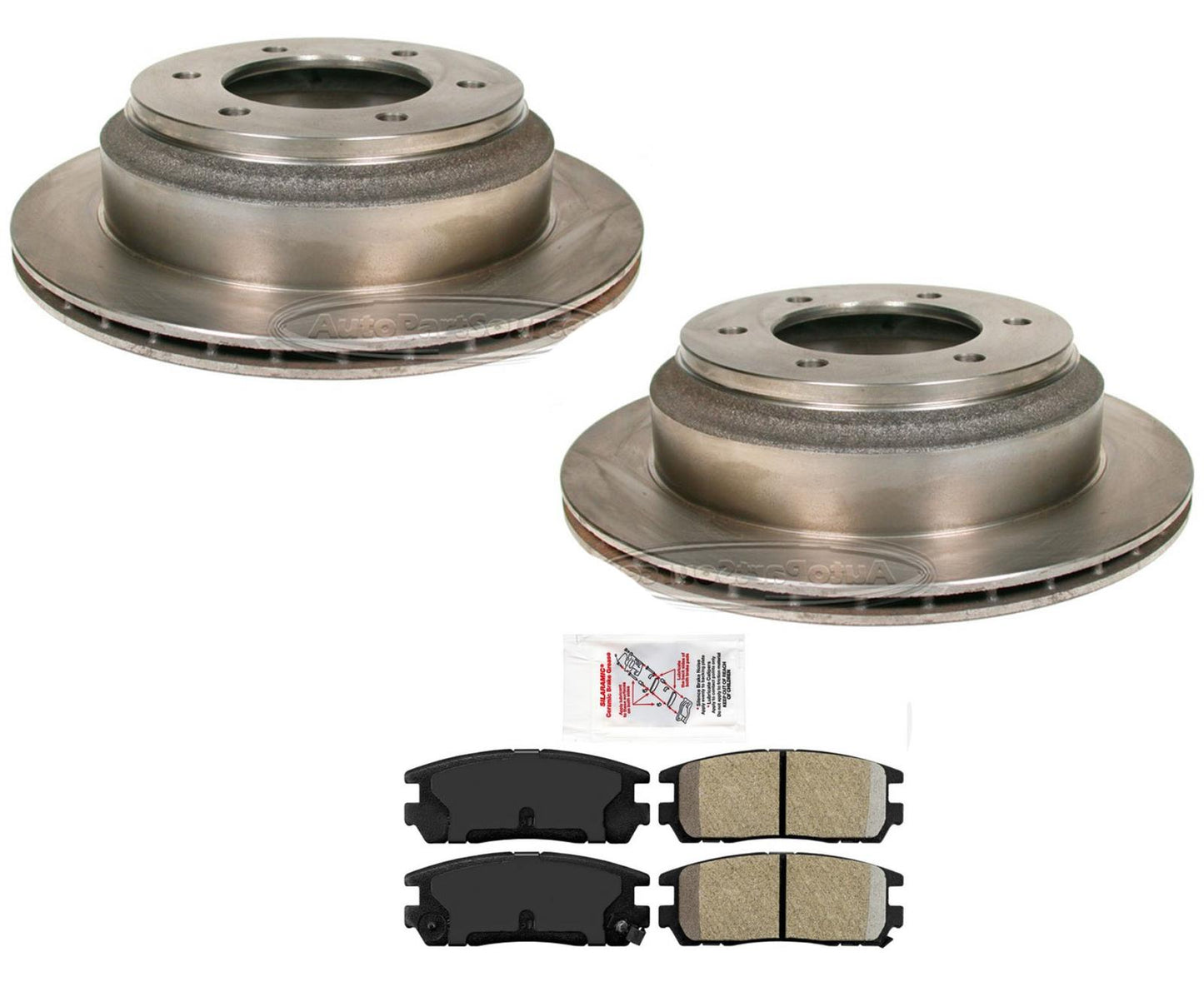 Rear Disc Brake Rotor With Rear Brake Pads Fits 1992-2002 Isuzu Trooper