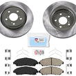 Front Coated Rotor Brake Rotors & Ceramic Brake Pads For 2017-2020 Acura MDX