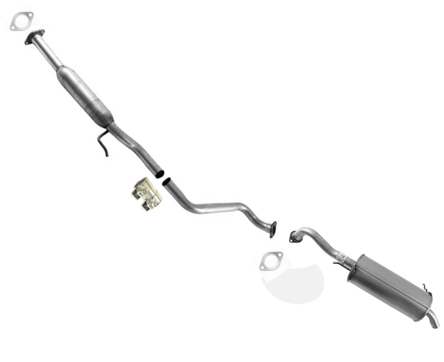 Resonator Pipe and Rear Muffler MADE IN USA for Hyundai Elantra 1.8L 2014-2016