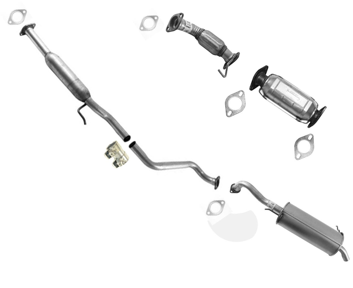 Tubo de extensión del silenciador de escape catalítico trasero para Hyundai Elantra 1.8L 2014-2016