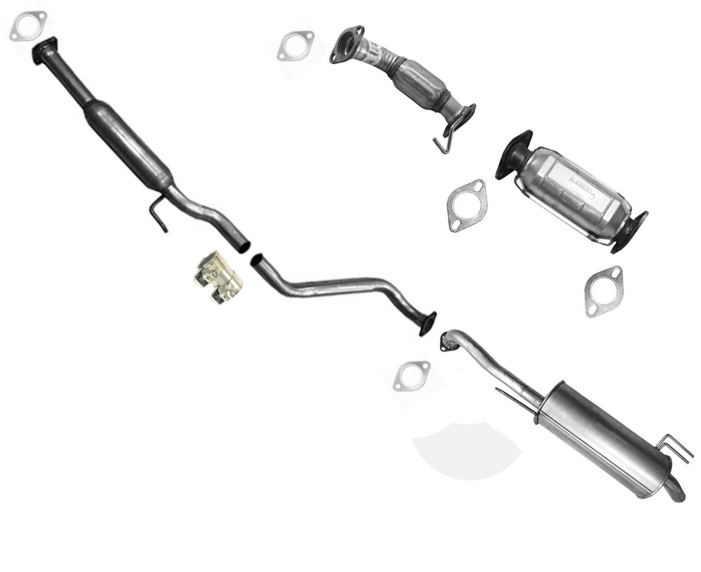 Tubo de extensión de silenciador de escape catalítico bajo con KIA Forte LX 1.8L 2014-2016