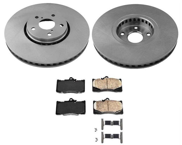 Front Disc Brake Rotors and Ceramic Brake Pads for Lexus GS430 06-07 3PC Kit