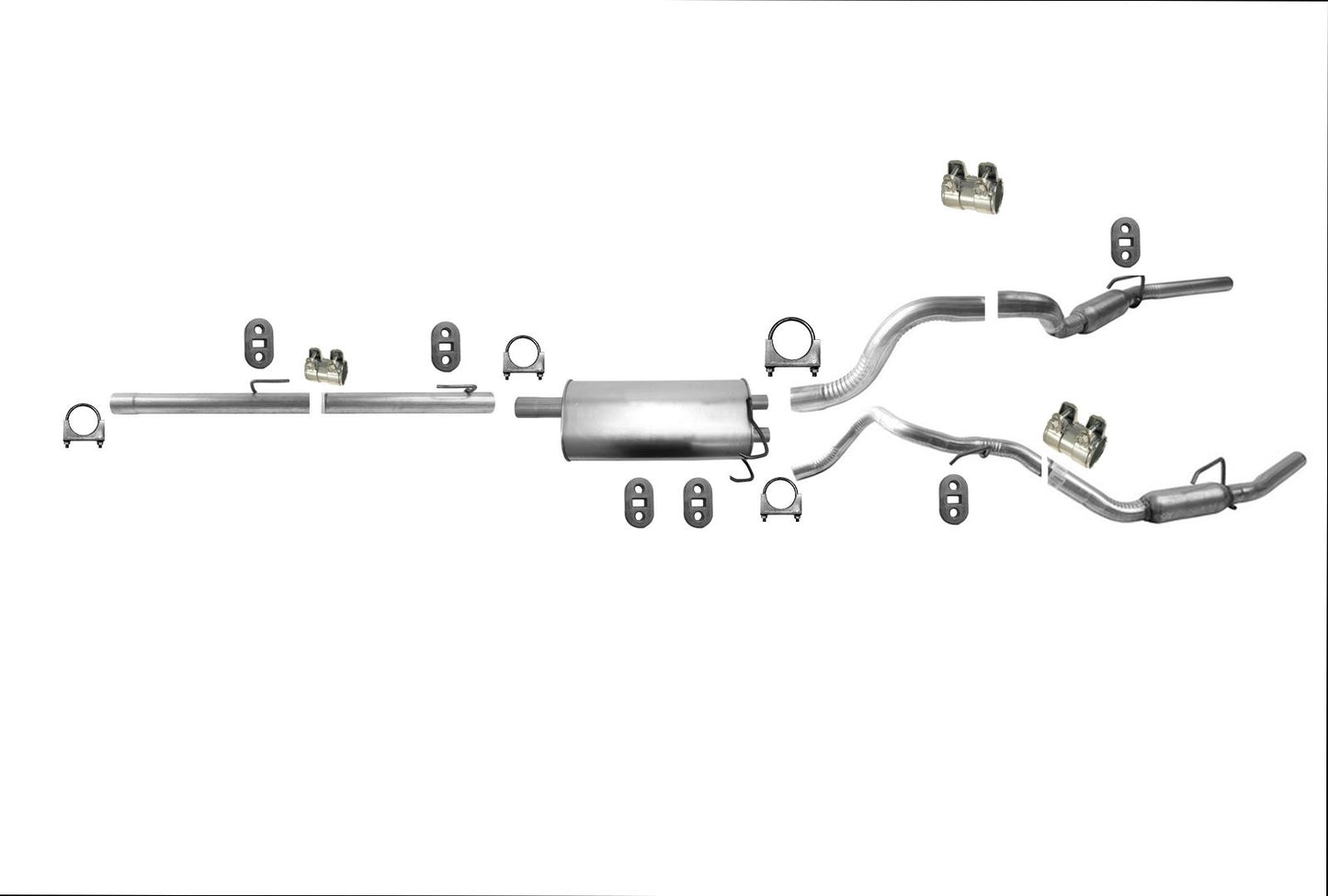 for 2009-2018 Ram 1500 5.7 Exhaust Fits Ram With Factory Duals 140" Wheel Base