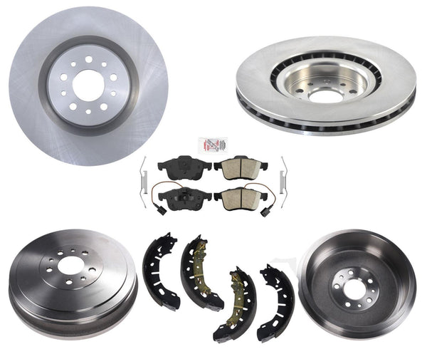 Fits 14-22 Ram ProMaster City Premium Front Brake Rotors Brake Pads Drums Shoes