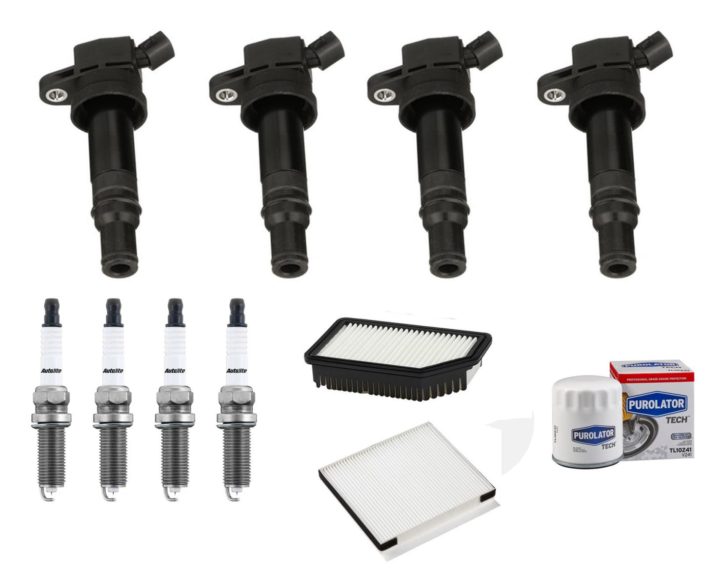 Direct Ignition Coils Spark Plugs Tune Up For 2012-2017 Hyundai Accent 1.6L