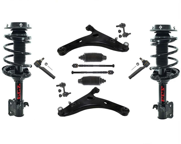 Coil Spring Struts Control Arms Tie Rods For Subaru Forester XT 2014-2016 2.0L