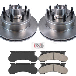 Front Disc Brake Rotors & Brake Pads For 1986-1994 Ford F-250 Rear Wheel Drive