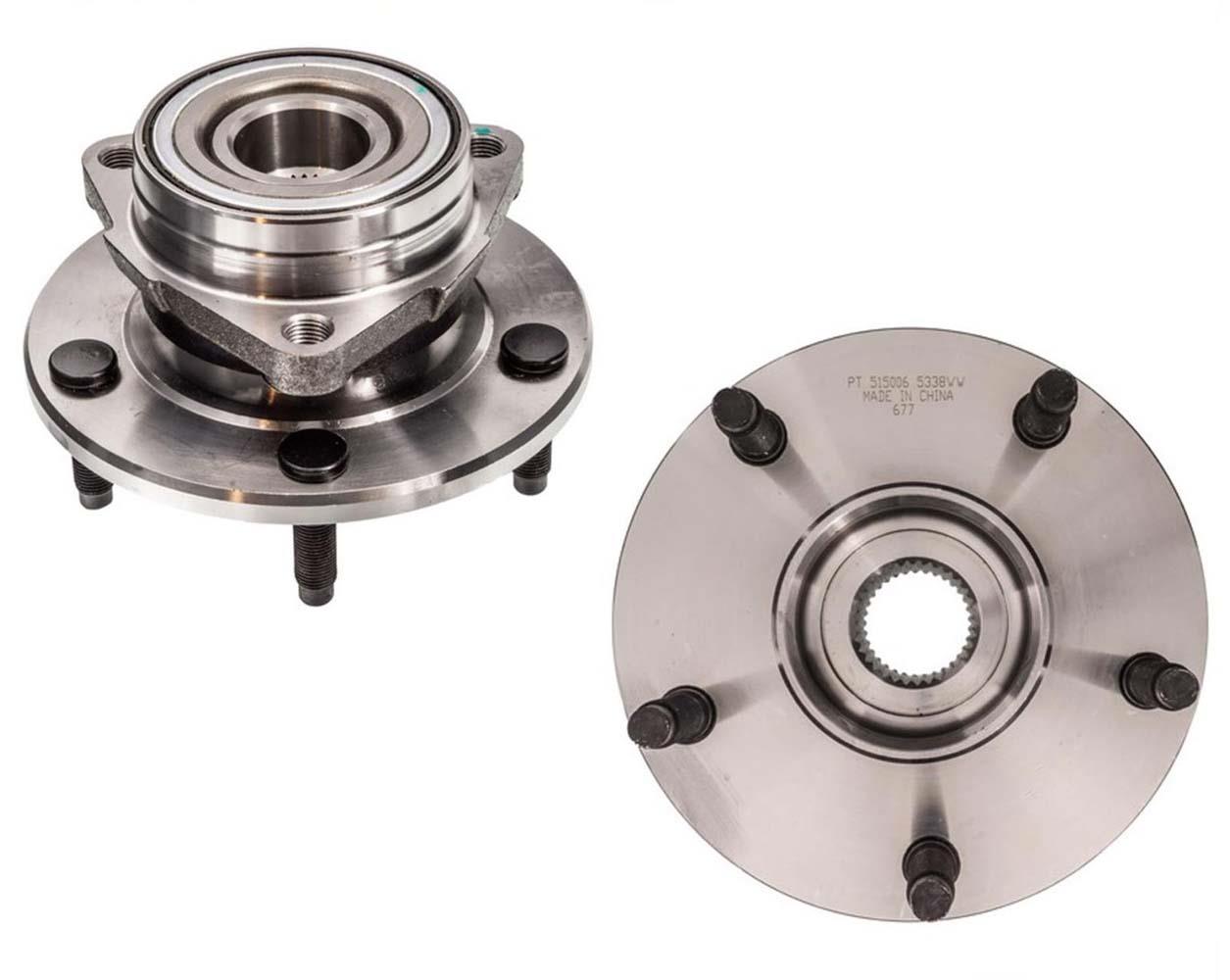 Fits 94-99 Dodge Ram 1500 4 Wheel Drive (2) Front Hub Wheel Bearing W REAR ABS