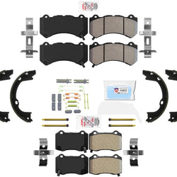 AmeriBRAKES Pastillas de freno metálicas para estacionamiento para Jeep SRT 6.4L 2012-2020