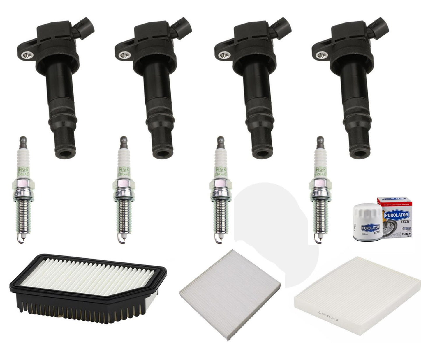 Direct Ignition Coils Spark Plugs Tune Up for 2013-2016 Kia Soul 1.6L